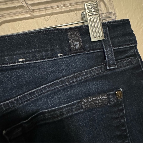 Women's Seven For All mankind Jeans The slim Cigarette Wash Dark Size 29 - Picture 3 of 8
